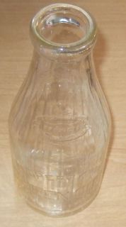 Queen City Dairy Cumberland MD Quart Milk Bottle 1940 60s