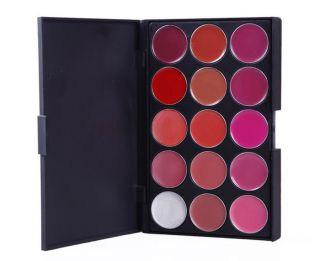 Pro 15 Colours Lipgloss Lipstick Cosmetic Makeup Palette