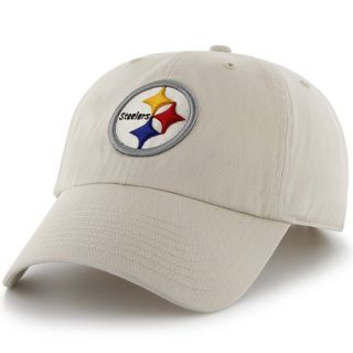47 Brand Pittsburgh Steelers Cleanup Adjustable Hat   Natural