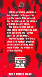Vision Street Wear 80s Allover Striped Skateboard Tee M