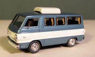 HO Brekina 1964 Dodge A100 camper Van Blue White New