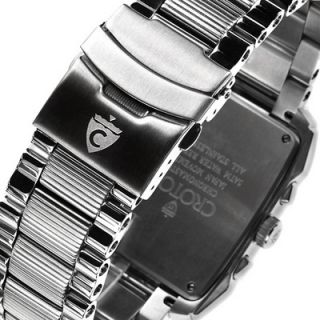 Croton Mens Watch ChronoMaster FLEX ROLL BAR Feature Stainless Steel