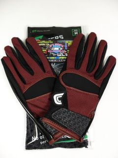 Cutters Gloves Football WR RB Maroon Blk Size XXL New