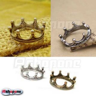 Fashion Cute Alloy Silver Gold Color Crown Ring
