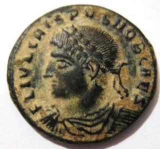 Roman Bronze Coin Crispus Thessalonica Mint Archaeology