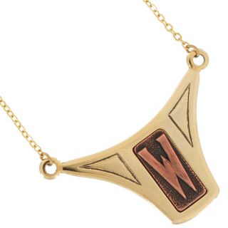 Deco Style Personalized Custom Initial Letter Necklace Gold Plated
