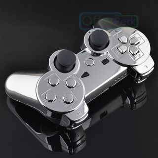 Chrome Silver Custom Shell Case for PS3 Controller with Matching