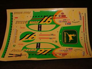 1997 Revell 97 Chad Little John Deere Grand Prix Decal Sheet