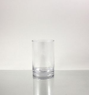 Wholesale Clear Cylinder Glass Vase 4 Opening x 6 Height (24pcs