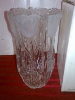 Lead Crystal Tulip Vase Made in Poland 24 Lead Crystal
