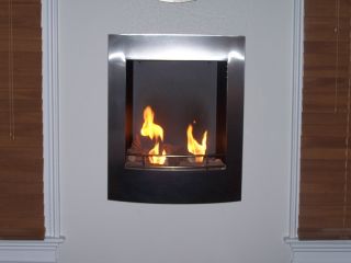 Blisso Ethanol Fuel Fireplace Wall Mounted No Gas