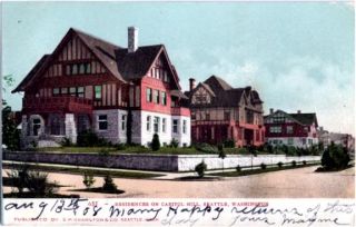 1908 Seattle Washington Capitol Hill Mansions Postcard