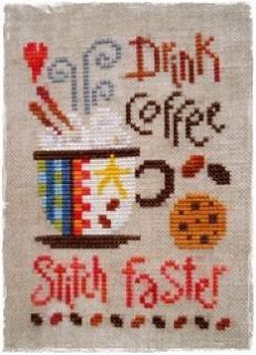 Drink Coffee Stitch Faster Cross Stitch Chart Pattern
