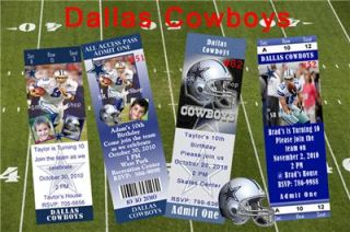 birthday invitations dallas cowboys personalized
