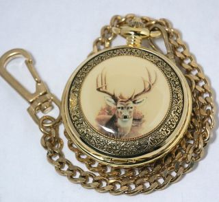 Phillip Crowe by Majesti Signature Deer Pocket Watch