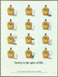 Crown Royal Whisky 1997 Print Ad Magazine Advertisement Whiskey