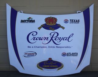  Crown Royal Race Car IROC Series Daytona Hood Sign Texas NASCAR