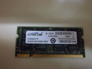 Crucial Technology CT12864AC567 1GB 200pin DDR2 Sodunn 128MX64 667MHz