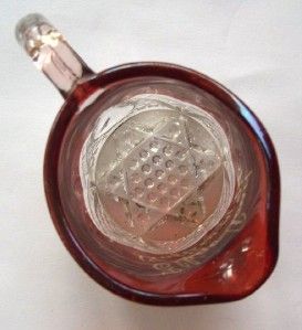 EAPG Ruby Flash Glass Souvenir Pitcher Craftsbury VT