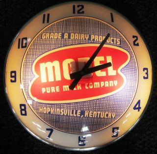 Vintage MODEL MILK Dairy Products Double Bubble Light Up Advertising