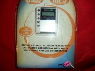 craig  player 512 mb digital audio player lcd display with white