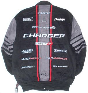  XXLarge DODGE CHARGER Racing EMBROIDERED Cotton Jacket JH DESIGN XXL