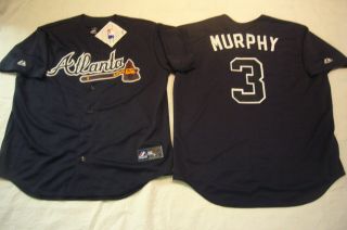 Majestic Atlanta Braves Dale Murphy Sewn Baseball Jersey Blue Size