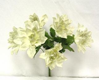 Dahlia Flowers Sage Green Silk Flower Bush Wedding Bridal Bouquet