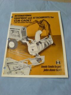 Cub Cadet Equipment and Attachments Brochure 1970