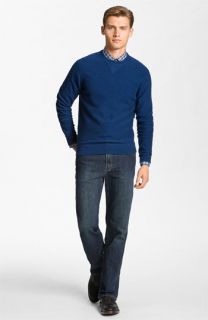 Hickey Freeman Wool & Cashmere Sweatshirt & Worn Jeans Straight Leg Jeans