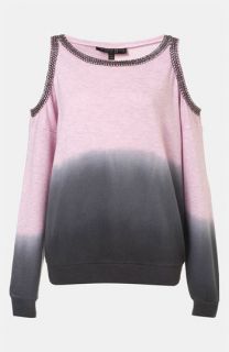 Topshop Dip Dye Chain Trim Sweatshirt (Petite)