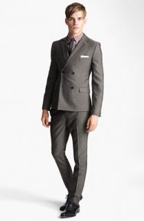 Topman Double Breasted Blazer, Shirt & Skinny Trousers