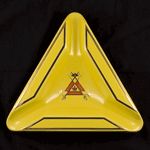 Authentic Montecristo 9 Triangle Ashtray for 3 Cigars