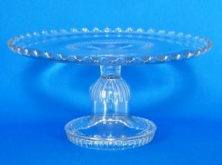 Antique EAPG Dalzell Glass Cake Stand / Plate in Delos Pattern