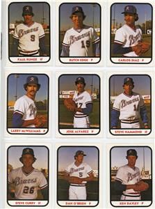1981 Richmond Braves Steve Curry Cudahy Wi