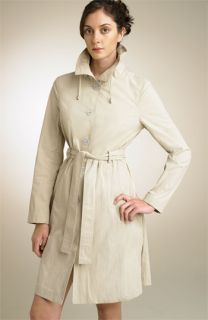 Nine West Belted Crinkle Cotton Trench Coat