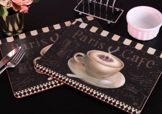  Paris Cafe Traditional Placemats Table Mats by Creative Tops