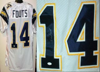 Dan Fouts Signed/ Autographed San Diego Chargers White Jersey JSA