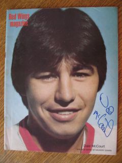 Dale McCourt Detroit Red Wings Autographed 1979 Program