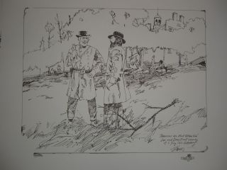  War General Lee Longstreet 1863 Print by famous artist Dale Gallon B W