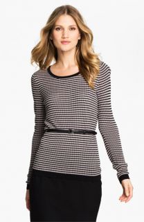 Classiques Entier® Tessa Belted Jacquard Sweater