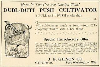  Gilson Dubl Duti Cultivator Garden Tool Cultivating Weeding Dig