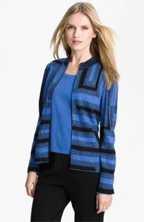 Ming Wang Patterned Sweater Jacket