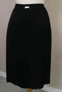 Dana Buchman Jacket Skirt Outfit Black Size 8 Perfect