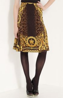 Versace Barocco & Animal Print Skirt