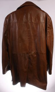 Vtg Cresco Leather Hipster Rocker Jacket Blazer Sz 44