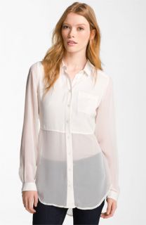 Free People Best of Both Worlds Sheer Panel Shirt