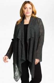 Out of Ashes Short Crochet Waterfall Cardigan (Plus)