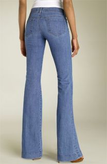 J Brand Lovestory Low Rise Bell Bottom Stretch Jeans (Pearl)