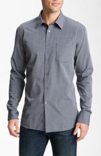 John Varvatos Star USA Grey Stripe Woven Sport Shirt